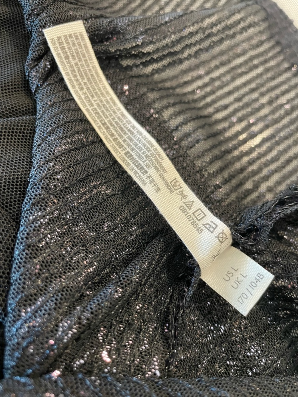 Free People Black Sequined Mini Dress Night Combo - Picture 10 of 12